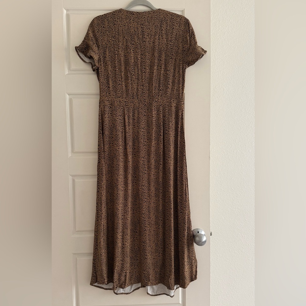 LOFT NWT Leopard Print Button Front Long Midi Dre… - image 5